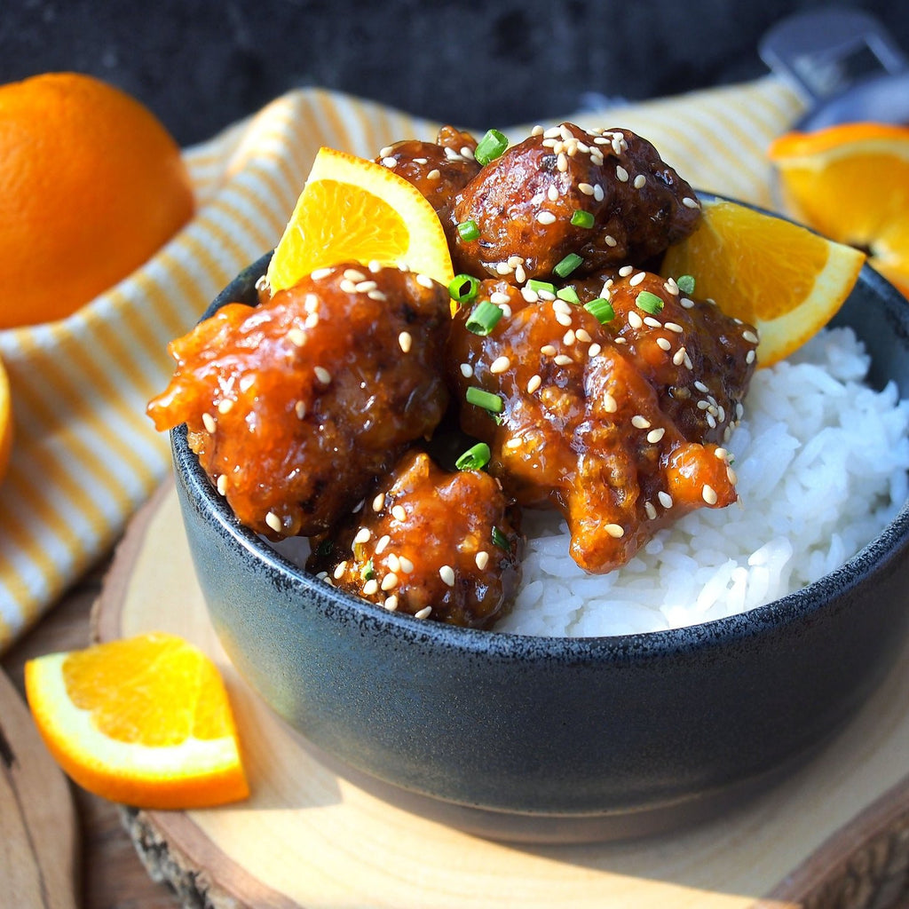 Crispy Orange Chicken with Rice - Case