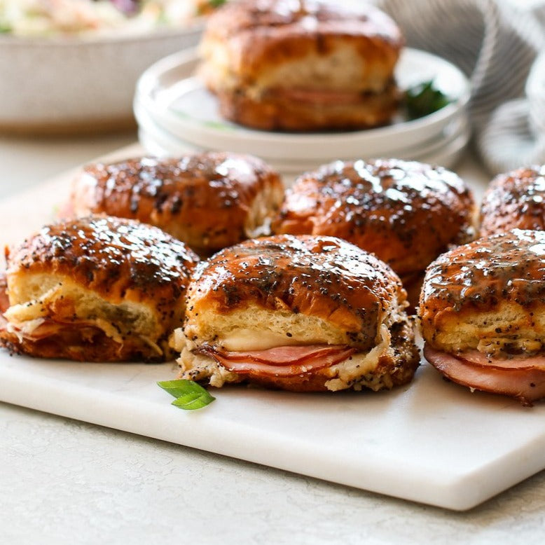 Baked Ham and Swiss Sliders - Case