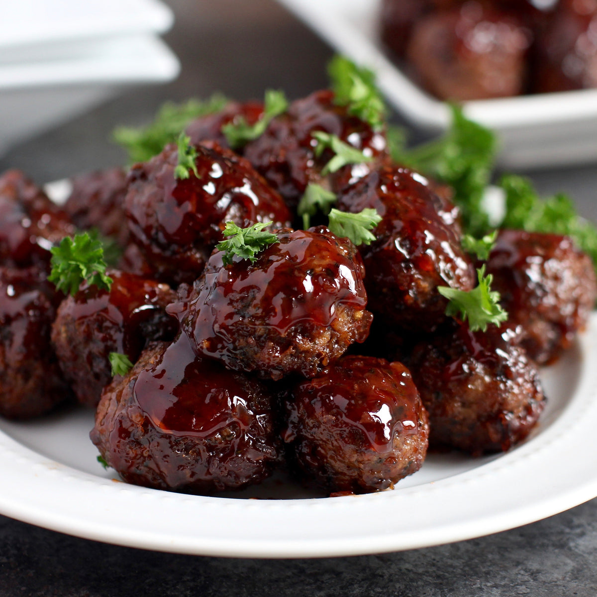 Bourbon Glazed Wild Rice Meatballs - Case – Let's Dish! Popup
