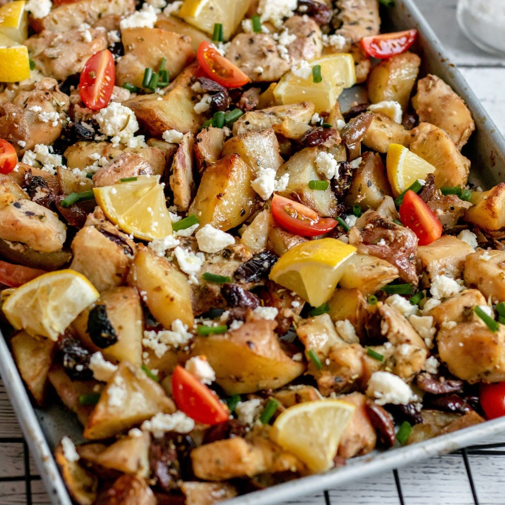 Rustic Greek Sheet Pan Chicken - Case