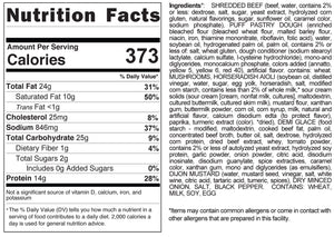 Shredded Beef Wellingtons 6 Serving