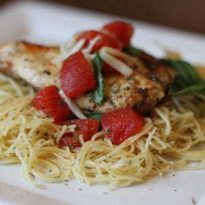 Caprese Chicken with Angel Hair Pasta 6 Serving