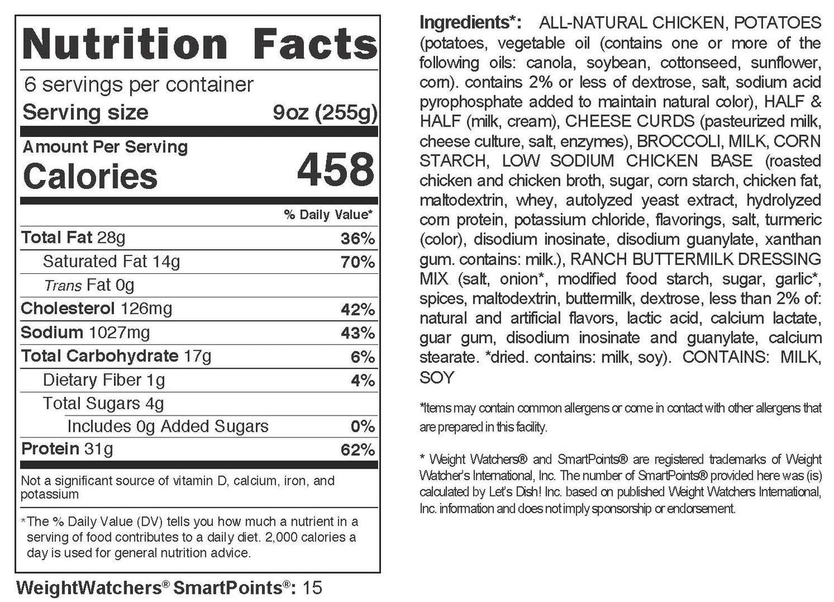 Cheese Curd Crusted Chicken Ranch Bake 6 Serving Let's Dish! Popup