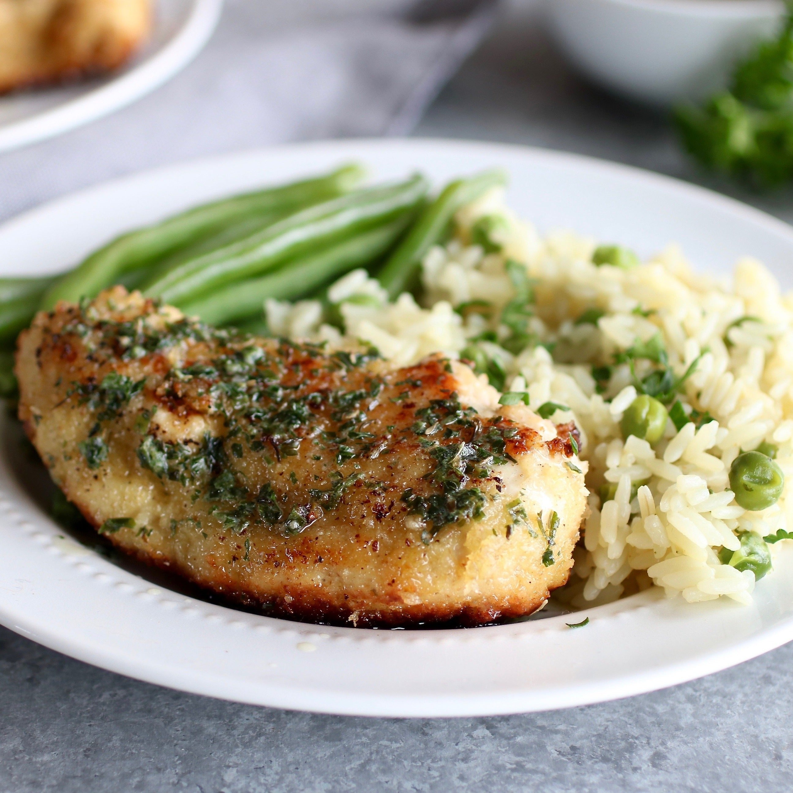 Chicken Kiev with Rice Pilaf