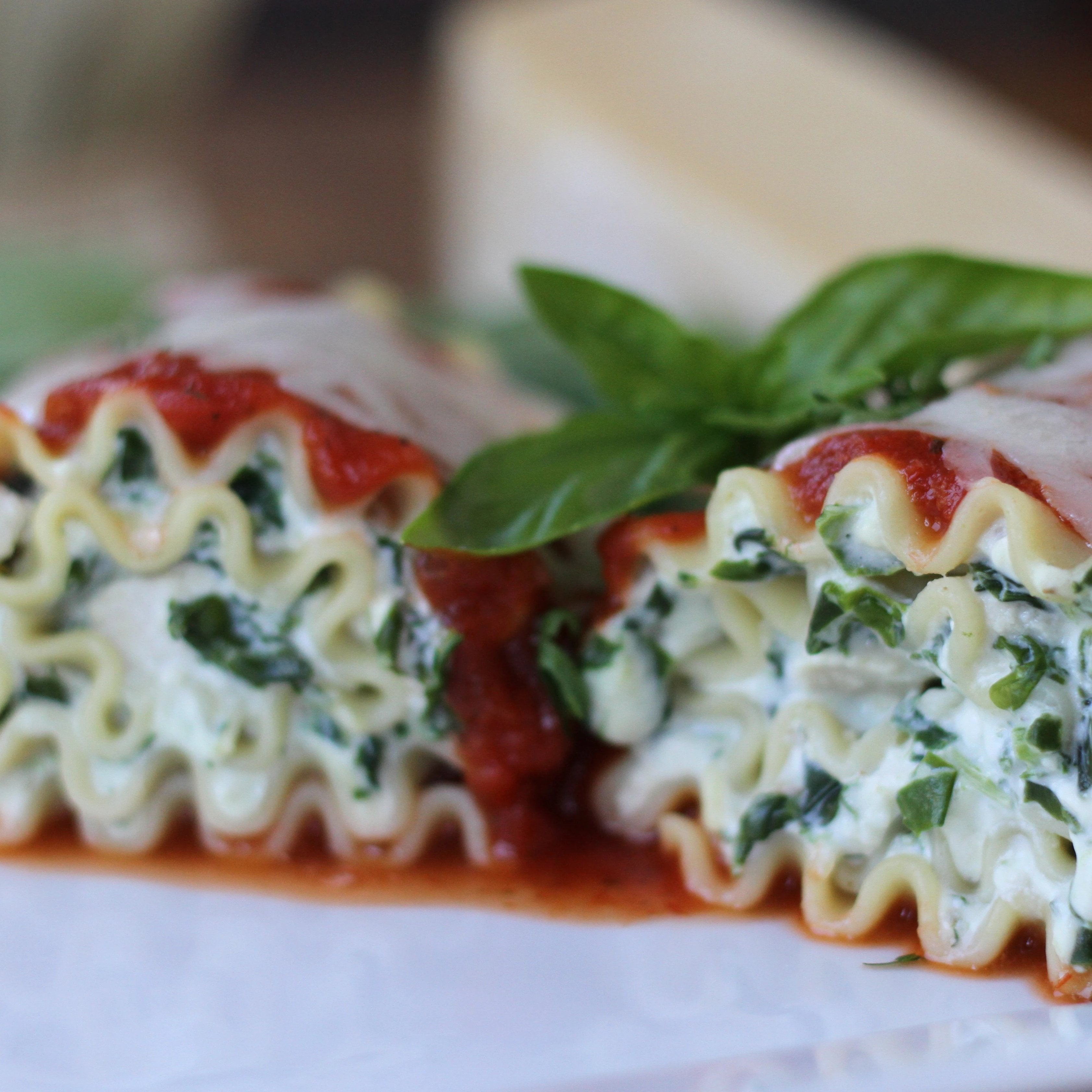 Four Cheese Chicken Lasagna Roll-Ups