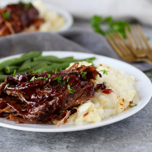 Honey Garlic Pulled Pork with Mashed Potatoes