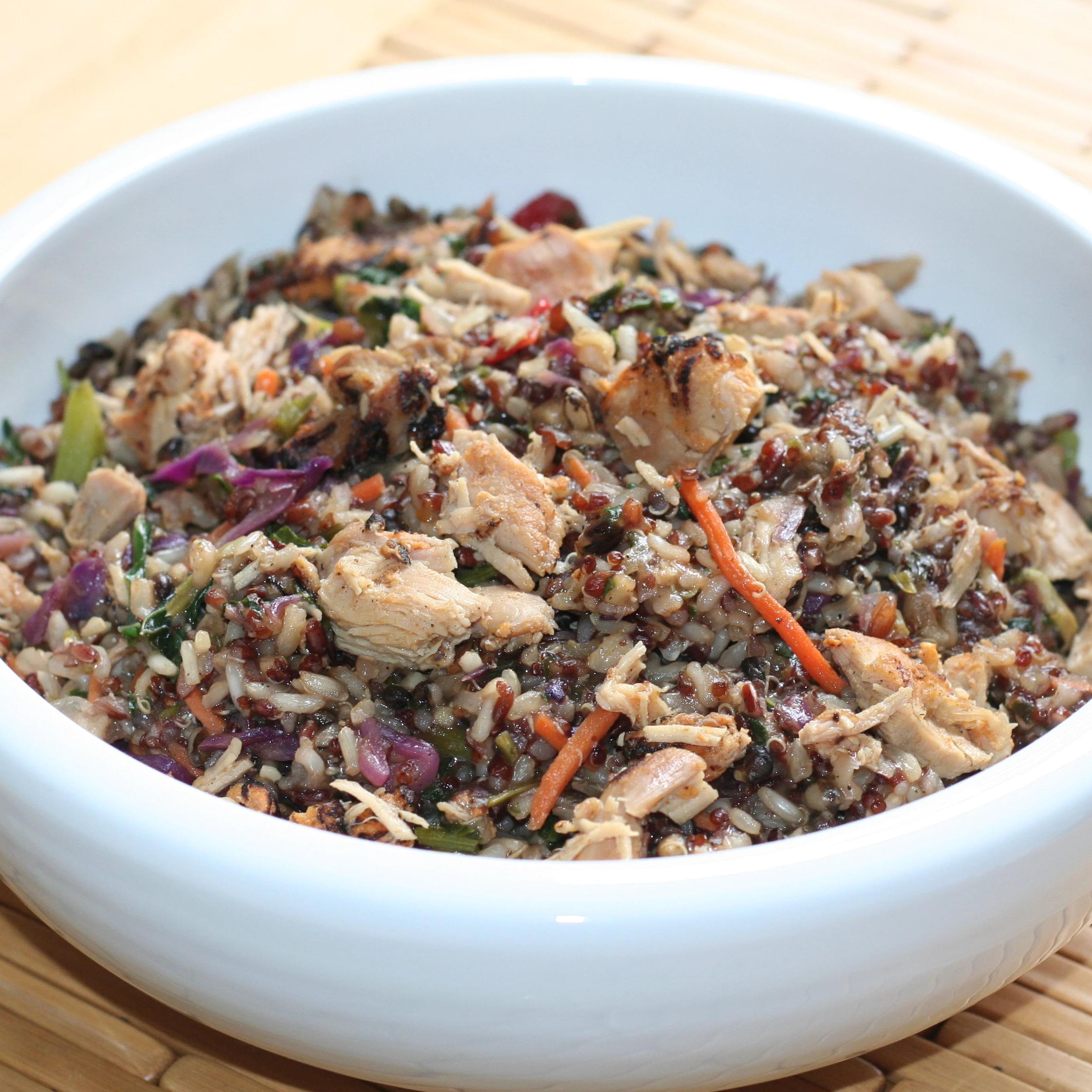 Korean Chicken Stir Fry with Ancient Grains and Kale