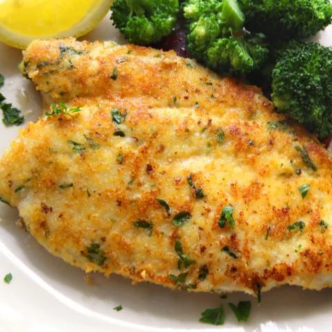 Parmesan-Crusted Chicken with Asparagus Tips