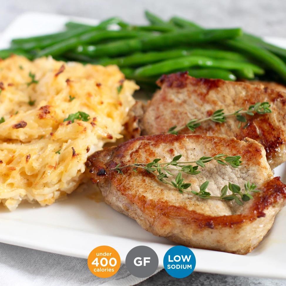 Pork Chops with Three Cheese Potatoes 6 Serving