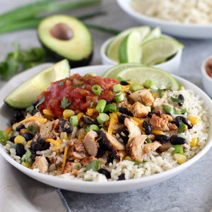 Shredded Chicken Burrito Bowls